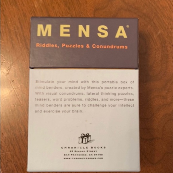 MENSA Cards - Riddles, Puzzles & Conundrums - Picture 2 of 3